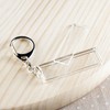 [EBISU Design] Hamepachi Stick-Shaped Nameplate Flat Parts Key Holder Transparent