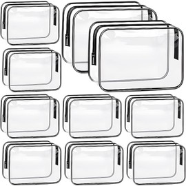 10 Bolsas Estuches Organizadores Viaje Impermeable Neceser Bolsas Organizadoras De Viaje Transparentes, Bolsas De Viaje Para Aseo, Bolsas De Maquillaje Portátiles Impermeable