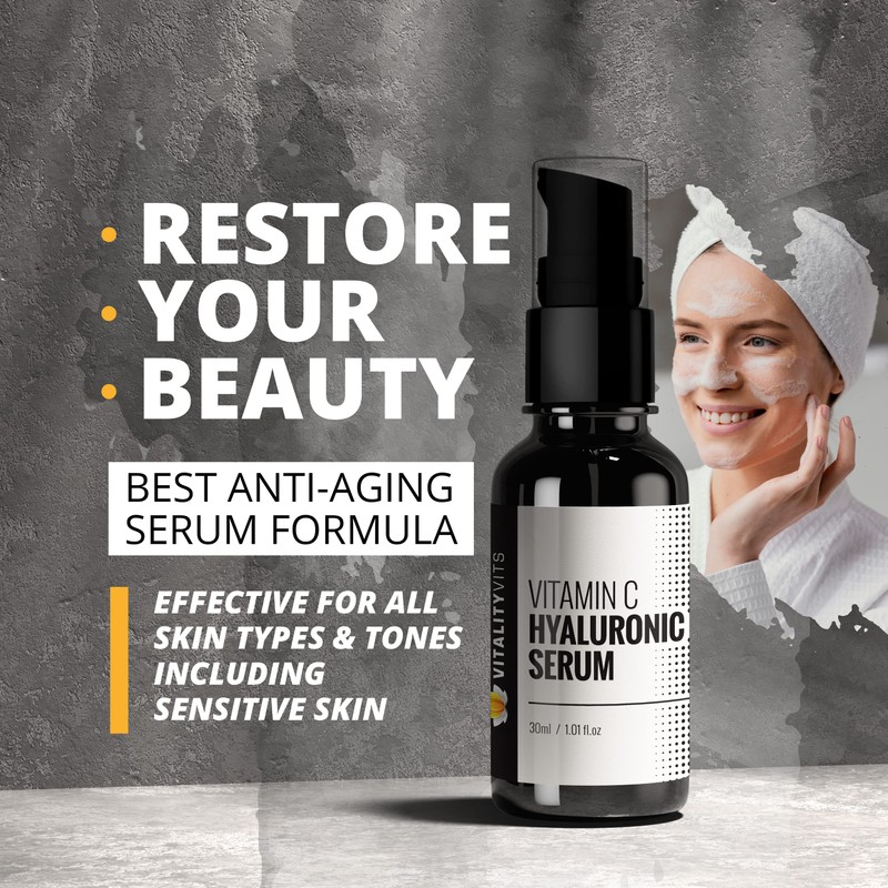 Vitamin C & E Serum With Hyaluronic Acid & Avocado
