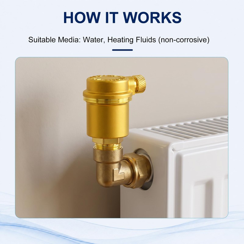 MEANLIN 1PCS DN15 Brass Automatic Air Vent Valve Vertical Air