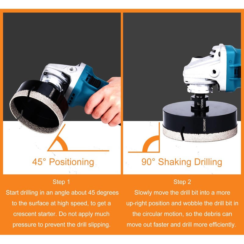 5 Inch Diamond Hole Saw, 125mm Tile Hole Saw Drill