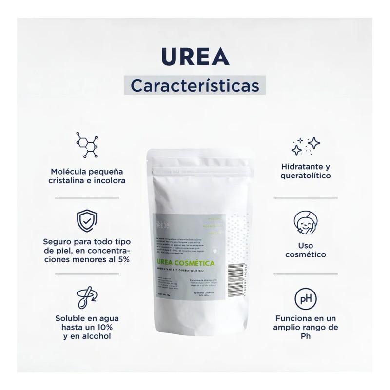 Urea Pura Cristalizada Uso Cosmetico Facial Corporal Cremas Hebbe Cosmetics