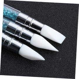 Mikinona 2sets Double-head Nail Builder Gel Kit Art Brushes Tools for Manicure (sky) 3pcs*2
