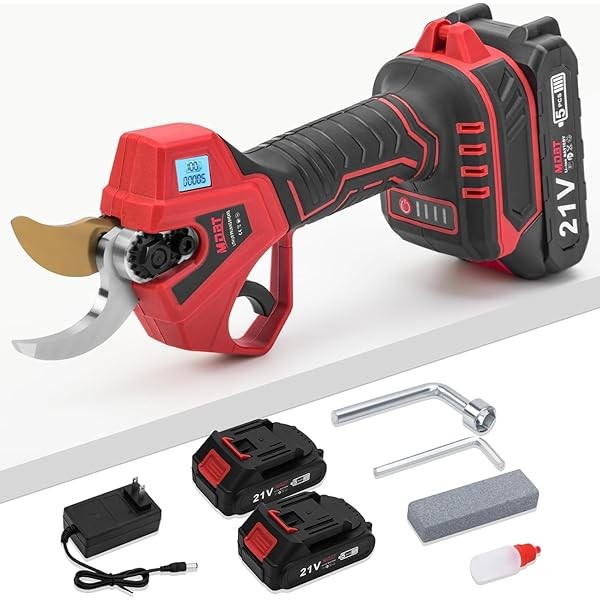 Electric Pruning Shears,Cordless Pruning Shears Brushless Motor with 2Pcs Rechargeable
