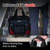 HAUTMEC 14.5" Rolling Tool Bag with Wheels, 25-Pocket Portable Tool