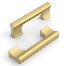 KNOKLOCK 10 Pack 3 Inch(76mm) Kitchen Cabinet Handles Brushed Gold Cabinet Pulls Kitchen Cabinet Hardware Drawer Pulls for Cupboard Wardrobe