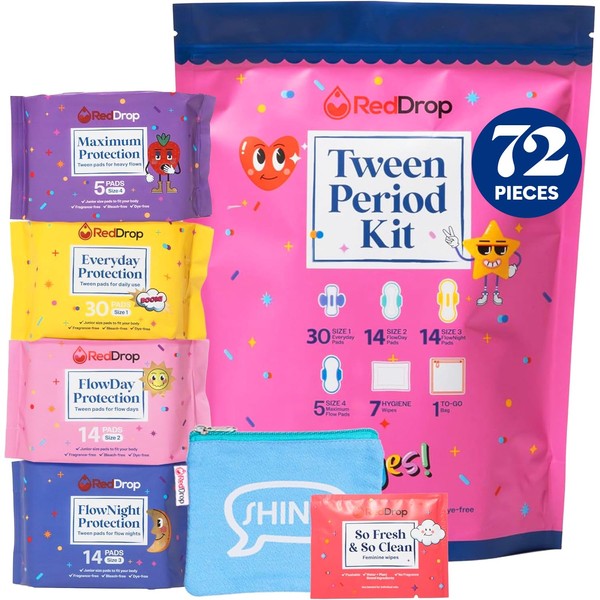 RedDrop Period Kit for Tweens - First Period Kit for