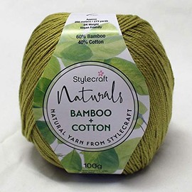 Stylecraft 2997125 Naturals Bamboo Cotton Citronelle (7125) Yarn - 100g