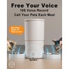 DomoMayli Automatic Dual Cats Feeder for 2 Cats,6 Meals/Day,12 Portions/Meal,Dual