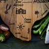 Texas Shaped Cutting Board, Laser Engraved Wood (Acacia)