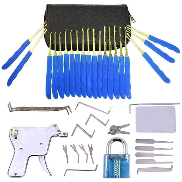 RUIKUN 33-Piece Lock Pick Set and Boutique PU Bag with