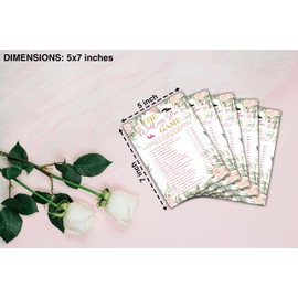 Bridal Shower Games - The Wedding Shoe Game Wedding Party Game - Boho Floral Greenery Bachelorette/Engagement Party Supplies Activities - Pack of 30 Game Cards (A11)