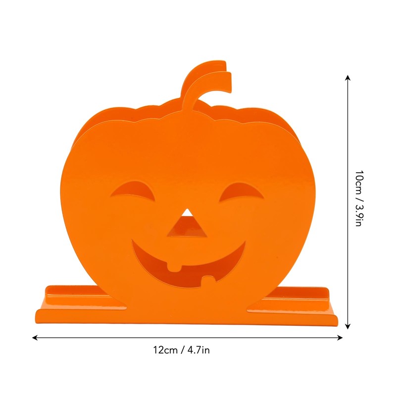2pcs Cute Pumpkin Napkin Holder Durable Iron Paper Napkin Holder
