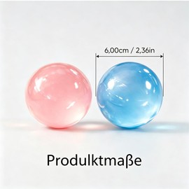 2 palline di olio di cocco Taba Squishy, realizzate a mano, ideali per la concentrazione, rosa e blu, perfette per ufficio, studio e occasioni regalo