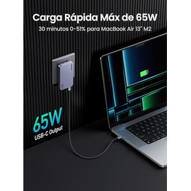 UGREEN Nexode Pro Cargador Tipo C 65W Ultradelgado de 13MM
