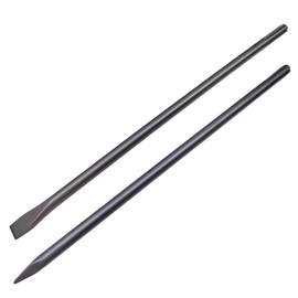 Phyxlyn 24-Inch SDS Max Set, 1 Inch Flat Chisel and Point Chisel, Ideal for Concrete Demolition, Tile Removal Tool for SDS-Max Hammer Drill Attachment, 40Cr Alloy Steel