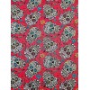 David Textiles - Folkloric Skulls Quilting and Crafting Fabric Skeleton
