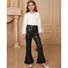 GRACE KARIN Girls Glitter Pants Size 10 Black Sequin Trouser