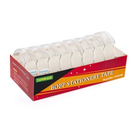 TAFOMAGIC Transparent Tape Clear Tape, Numerous Applications Office School Classroom Home, Disappears on Papers, 3/4 x 1000 Inch (8 Tapes 8 dispensers)