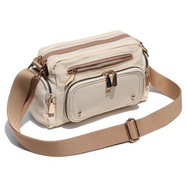 Women Fashion Tote Crossbody Handbags for Women Multi Pockets Shoulder Bag Nylon Travel Purse