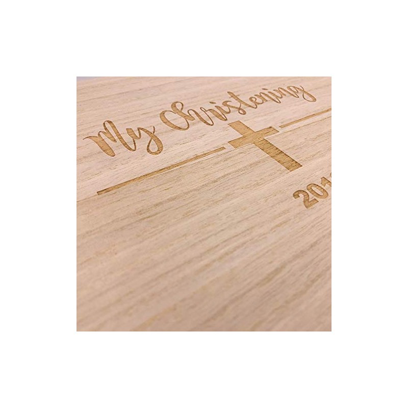 ukgiftstoreonline Large Wooden Christening Keepsake Memories Box Gift