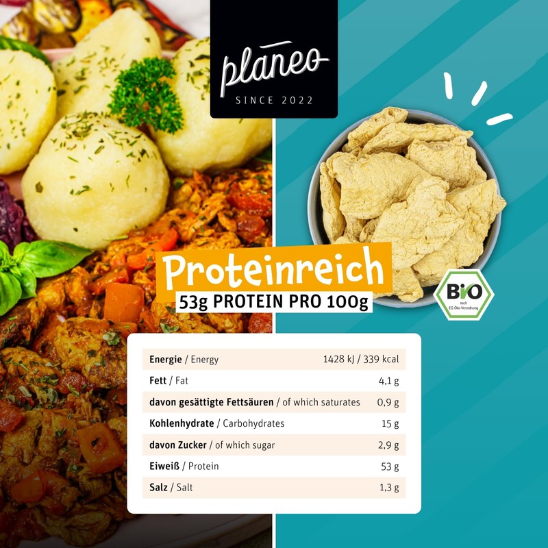 Planeo BIO Erbsen Medaillons 6kg – Veganer Fleischersatz für Kantine