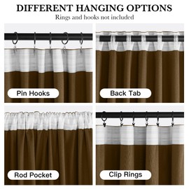 RYB HOME Luxurious Bronze Velvet Curtain Panels for Living Room Bedroom, Heavy Duty Thermal Insulated Floor-Length Velvet Drapes with Hook Belt for Vintage Decor, 52" W x L84 L, 2 Panels Set