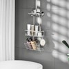 RUIHANDA Double Shower Shelf No Drilling [Additional Storage Space] -