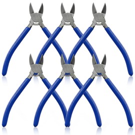 6 Pcs Wire Cutters, 6 inch Dikes Small Wire Cutters Flush Cutters Wire Snips Clippers Diagonal Cutters Side Cutters Cutting Pliers or Jewelry Making, Models, Zip Ties Plastic Wire Snips