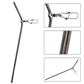 HoaaiGo 8 Piece Fishing Metal Anti-Tangle Boom Sleeves Set, 9 cm, Precise Ground Fishing and Feeders Accessories with Swivels