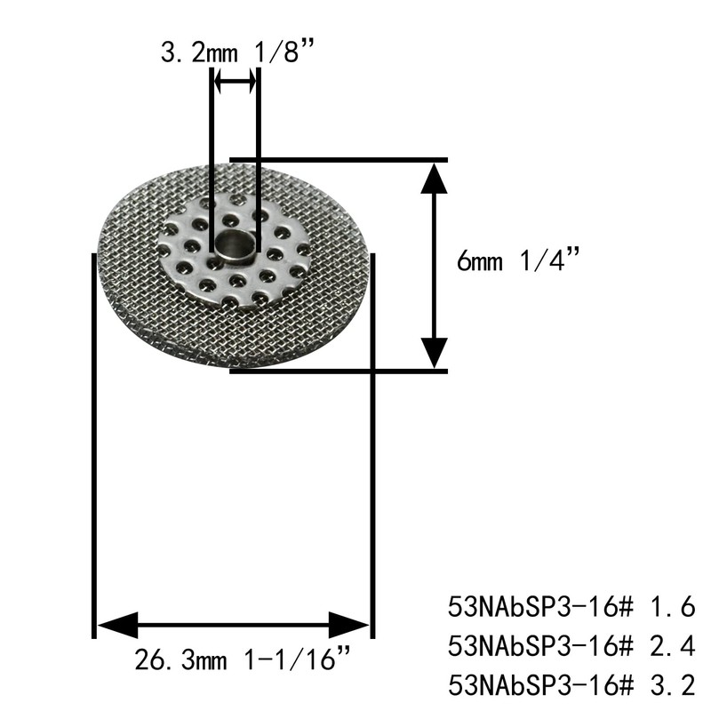 RIVERWELD TIG Screen 53NAbSP3 16# and Champagne Alumina Nozzle Ceramic