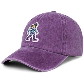 Bigfoot Sasquatch Gifts for Men Women - Unisex Bigfoot Hat Great Outdoor Cap for Wilderness Exploration Hunting Hiking - Early Morning Purple