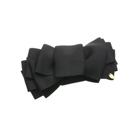 VINGTAINE Grosgrain Black Ribbon Banana Clip Simple Hair Accessory H7518A-
