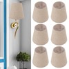 Small Lamp Shades,6Pcs Clip On Lamp Shade,Drum Linen Fabric Small
