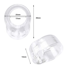 Hantoc Door Stops, Set of 6 Transparent Door Handle Buffer for Door Handle and Window Latch, Stop Damper to Protect Against Marks, Door Handle Buffer for Protection of Walls and Furniture