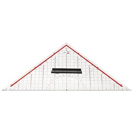 M + R 723320100 Square 32 cm Acrylic Glass Transparent, Backing – Red