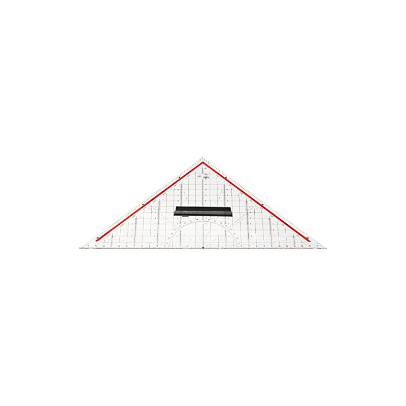 M + R 723320100 Square 32 cm Acrylic Glass Transparent, Backing – Red