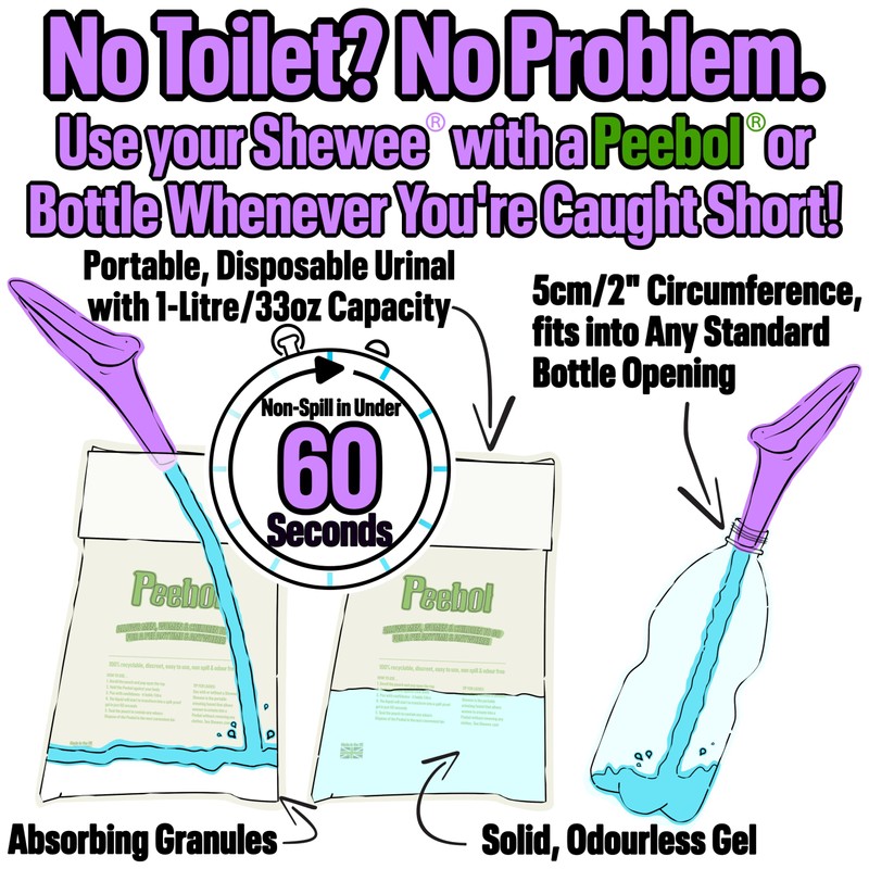 SHEWEE Flexi + Case – Reusable Pee Funnel – A