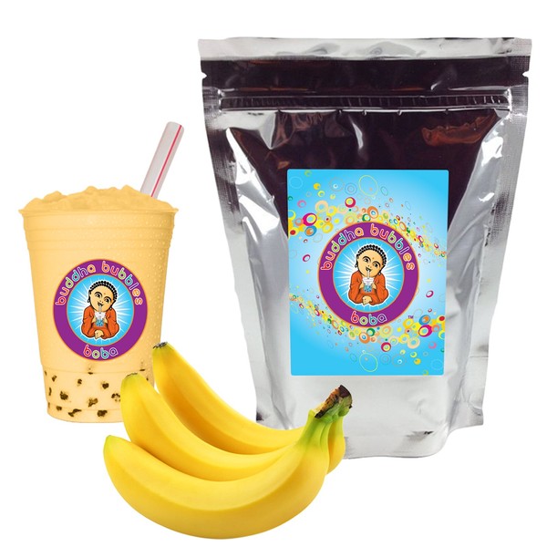 Banana Cream Boba Tea Drink Mix Powder By Buddha Bubbles Boba 1 Kilo (2.2 Pounds) | (1000 Grams)