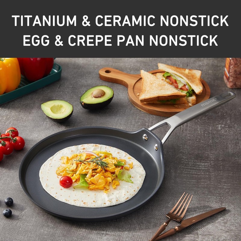 MsMk Crepe Pan with Spreader, 9 1/2 Inch Titanium and