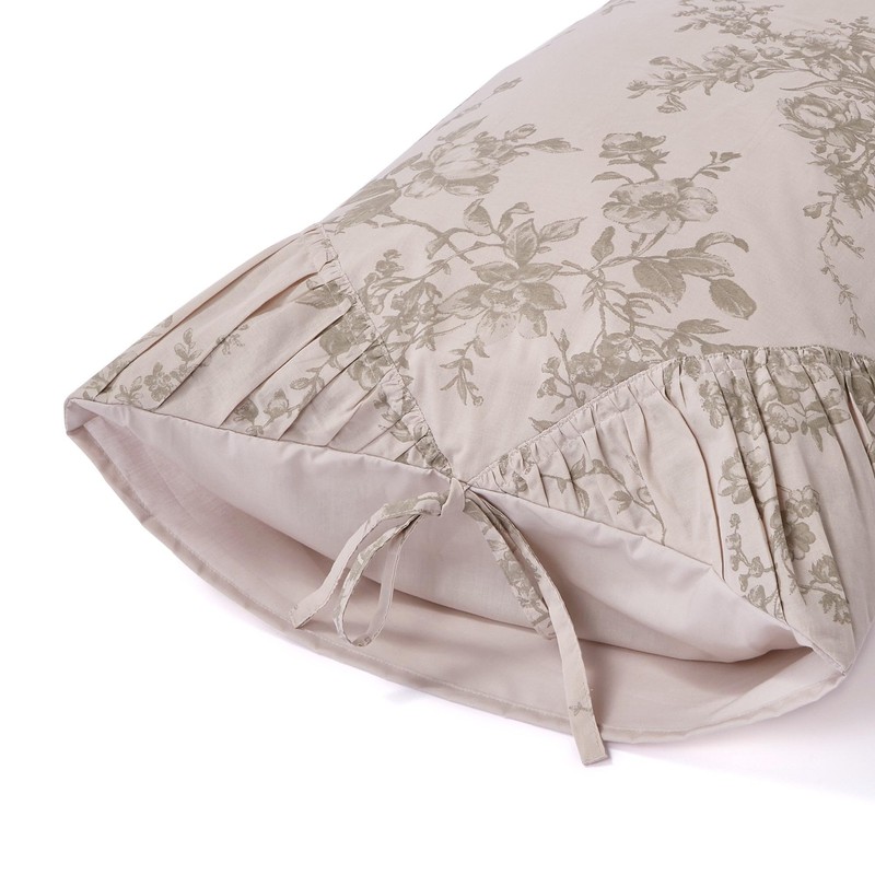Francfranc Gathers Ribbon Pillow Cover 27.6 x 19.7 inches (70