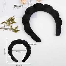 Tobeffect 2 Packs Spa Headbands for Washing Face, Facial Makeup Head Bands Puffy Terry Cloth Hair Bands Set Skincare Hair Accessories for Women Girls Skin Care Gifts