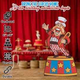 Fun Express Circus Ring Leader Cardboard Stand up - Carnival Party Decor - VBS Vacation Bible School Supplies/Decor