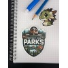 Imugi Design Protect Our Parks Sticker, 3x2.5 in.