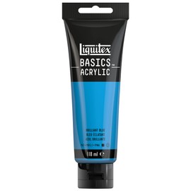 Liquitex Basics Acrylic Paint, Brilliant Blue, 118 ml Tube