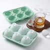 Baseball Sphere Ice Cube Mold,6-Cavity 3D baseball silicone molds,Blue, 1pc