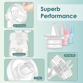 Maymom Pump Parts Incl - Válvula de pico de pato con lengüeta de extracción de diafragma de silicona compatible con Spectra S1, S2, Synergy Gold; no piezas originales de la bomba Spectra; 10 piezas