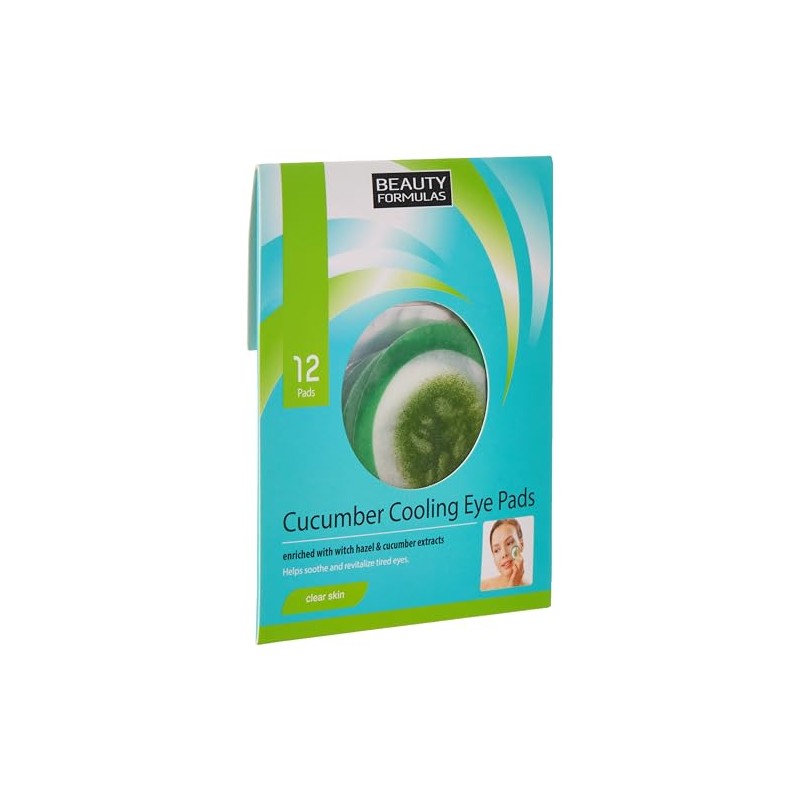 Beauty Formulas Clear Skin Cucumber Cooling Eye Pads 12'S