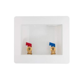 Eastman 60250 Center Drain Washing Machine Outlet Box 1/2" Crimp PEX Connection, White