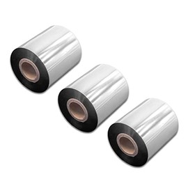 vhbw 3X Thermal Transfer Ribbon Compatible with Godex EZ-1100 Plus Printer Label Printer - Thermal Ribbon, 70 mm x 300 m, Black